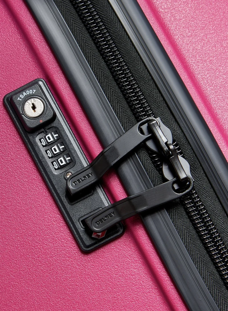 DELSEY Paris  Delsey Belmont + 71cm Trolley, Check In Size, Raspberry Color, TSA Lock, Inner Mesh Zipper Pocket, Hard Top Polycarbonate Material,8 Wheels, 5 Years International Warranty.  | Best Price UAE